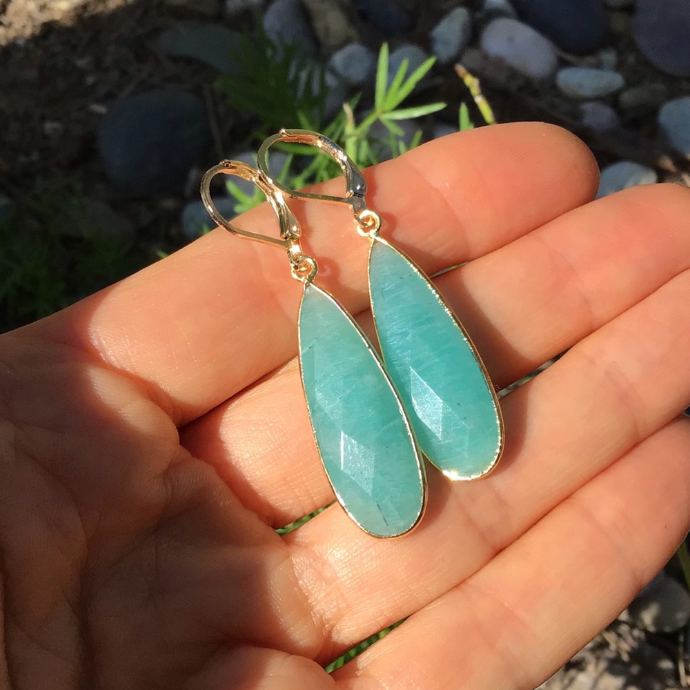 Amazonite Sundance Charm Earrings - Picture 5 of 7